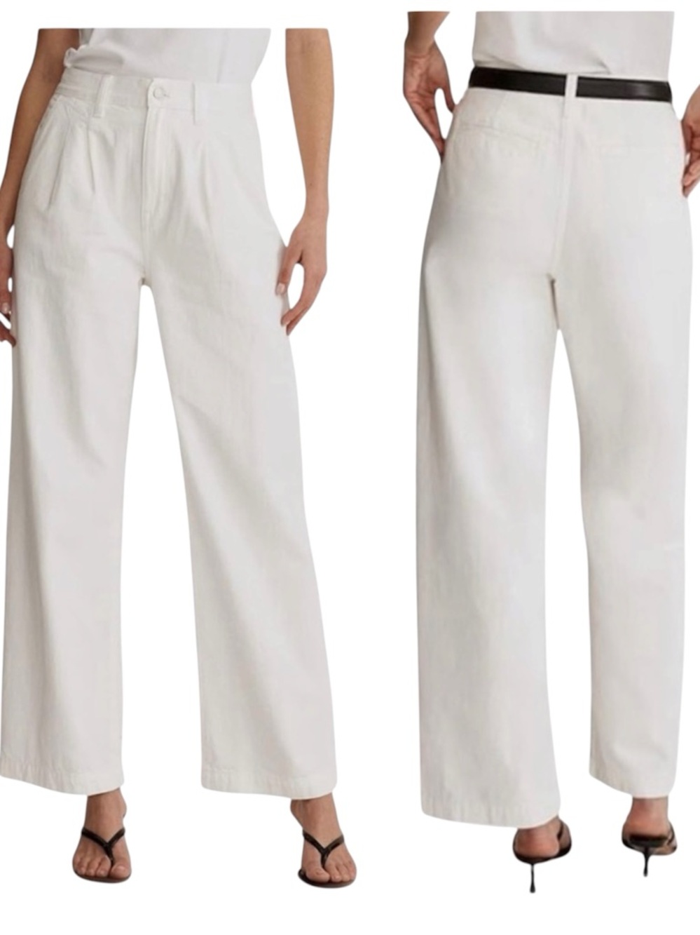 Madewell Harlow Wide Leg Jean Tile White Size 33